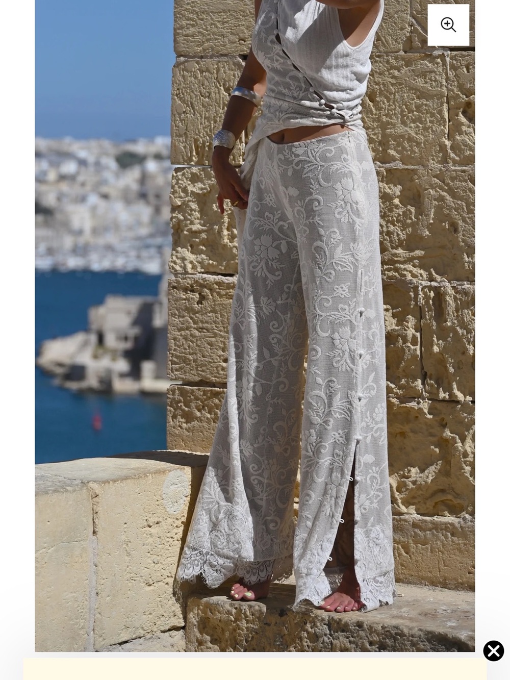 Yellow the label Lottie lace pants